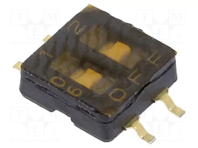 Switch: DIP-SWITCH; OFF-ON; 0.1A/50VDC; Pos: 2; SMD; -40÷105°C; 50mΩ KNITTER-SWITCH SMS502