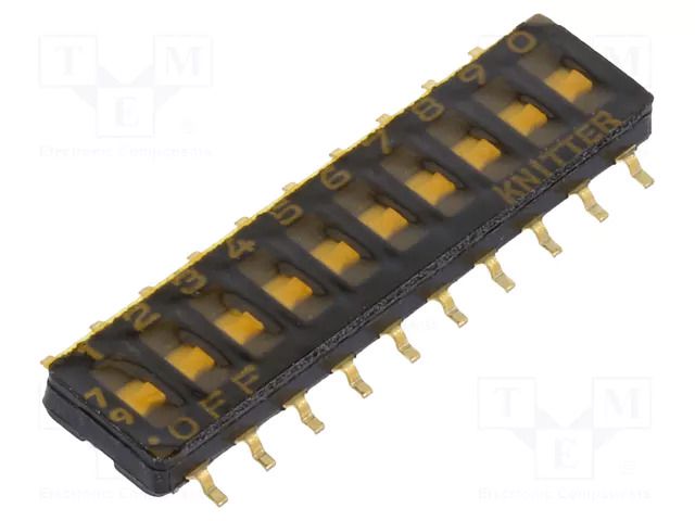 Switch: DIP-SWITCH; OFF-ON; 0.1A/50VDC; Pos: 2; SMD; -40÷105°C; 50mΩ KNITTER-SWITCH SMS510