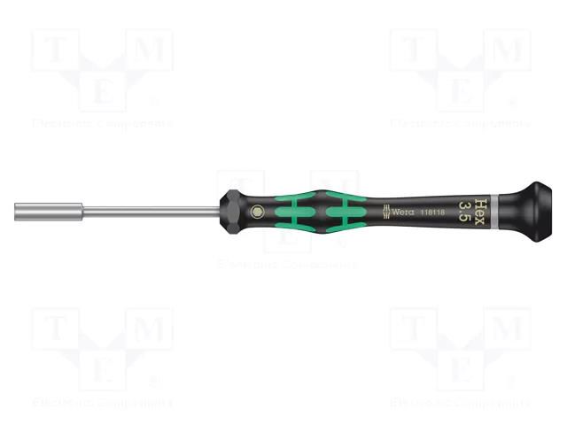 Screwdriver; precision; 6-angles socket; HEX 3.5mm WERA WERA.05118118001