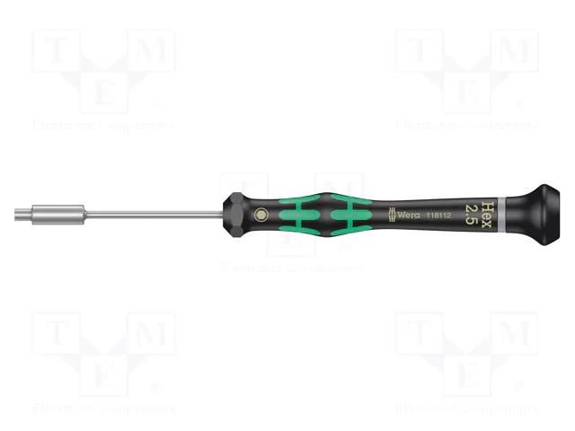 Screwdriver; precision; 6-angles socket; HEX 2.5mm WERA WERA.05118112001