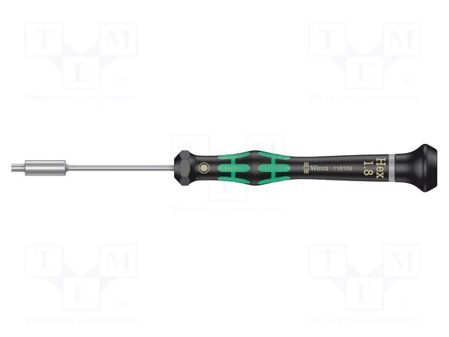 Screwdriver; precision; 6-angles socket; HEX 1.8mm WERA WERA.05118109001
