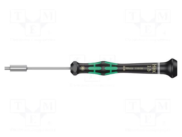 Screwdriver; precision; 6-angles socket; HEX 1.5mm WERA WERA.05118108001