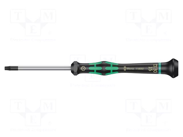 Screwdriver: precision; Torx® with protection; T15H WERA WERA.05118052001