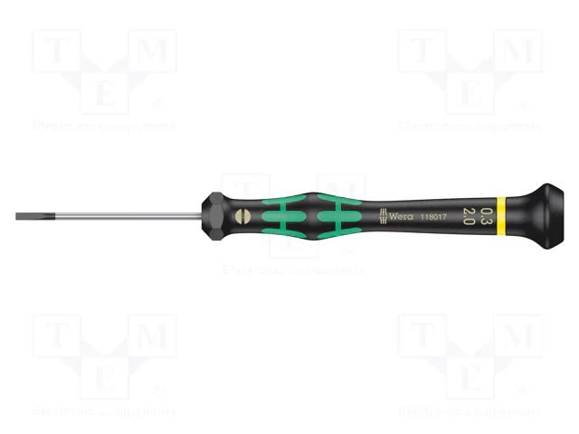 Screwdriver: precision; slot; 2x0.3mm; Kraftform Micro WERA WERA.05118017001
