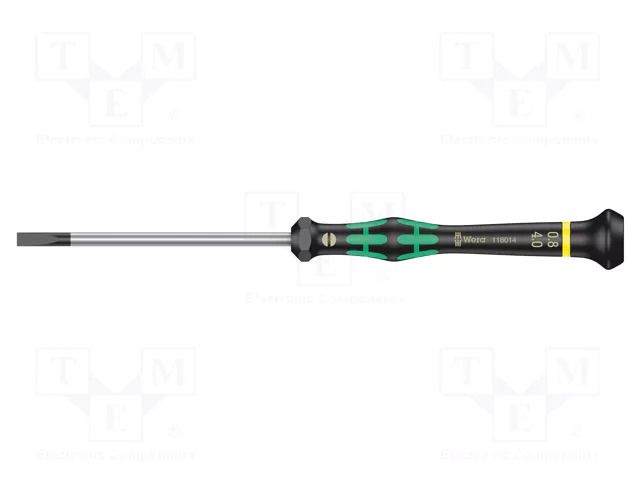 Screadriver: precision; slot; 4x0.8mm; Kraftform Micro WERA WERA.05118014001