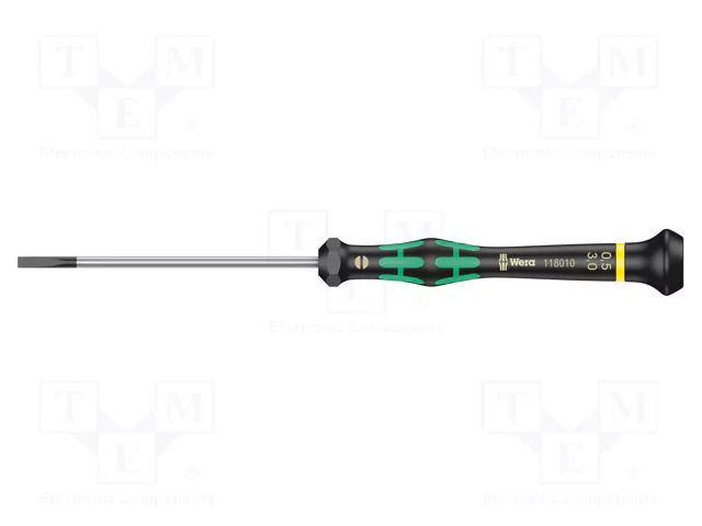 Screwdriver; precision; slot; 3x0.5mm; Kraftform Micro WERA WERA.05118010001