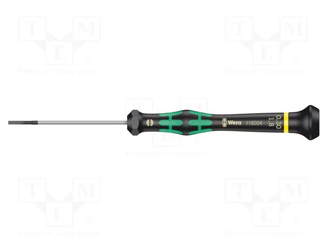 Screwdriver: precision; slot; 1.8x0.3mm; Kraftform Micro WERA WERA.05118004001