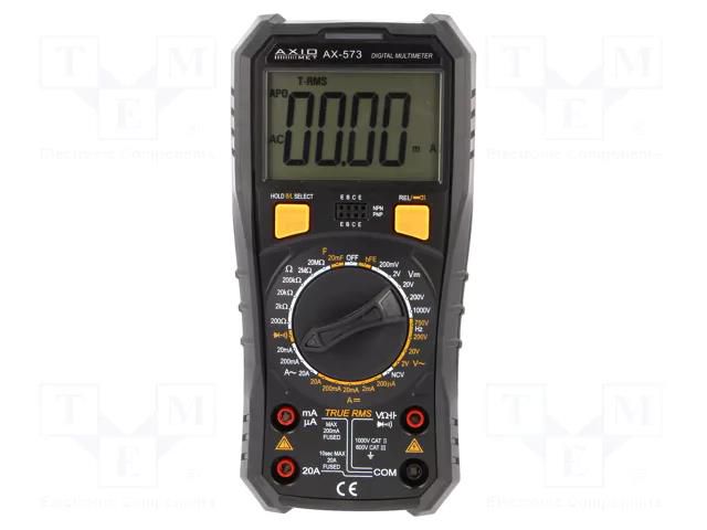 Digital multimeter; LCD; 3,5 digit (1999); 10mF AXIOMET AX-573