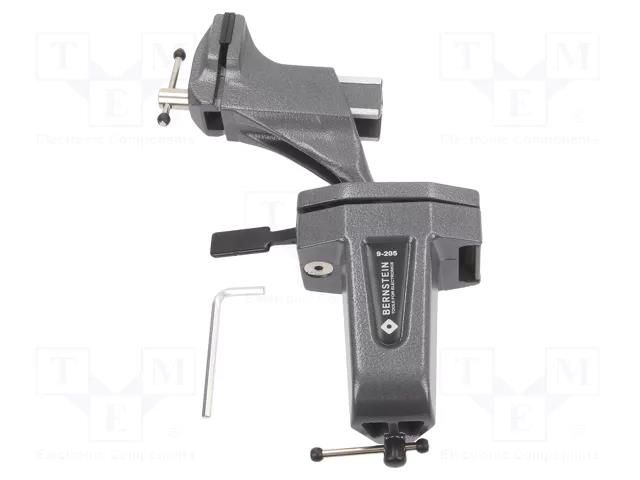 Vice; aluminium; Jaws width: 50mm; with ball joint; 1.45kg BERNSTEIN BRN-9-205