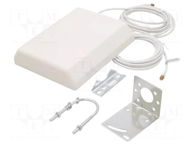 Antenna; white; SMA; 50W; 600÷2700MHz; 50Ω; 3m; 14dBi; -20÷85°C; RG58 QOLTEC QOLTEC-57020