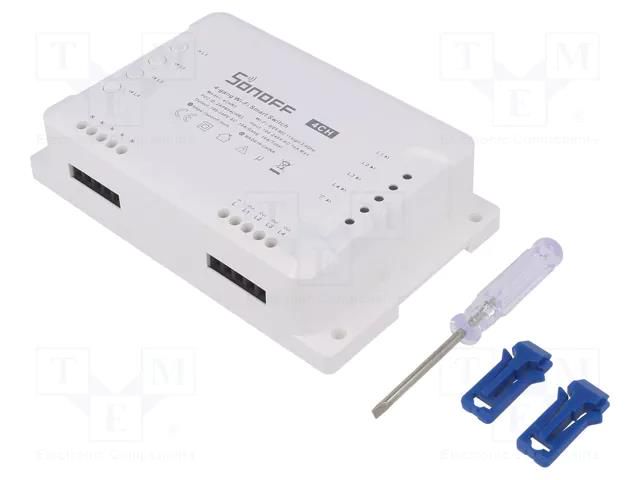 4-channel controller; 100÷240VAC; -10÷40°C; P: 2.2kW; OUT: 4; 16A SONOFF SONOFF-4CHR3