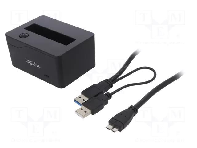 Docking station; PnP and hot-plug,LED status indicator; black LOGILINK QP0025