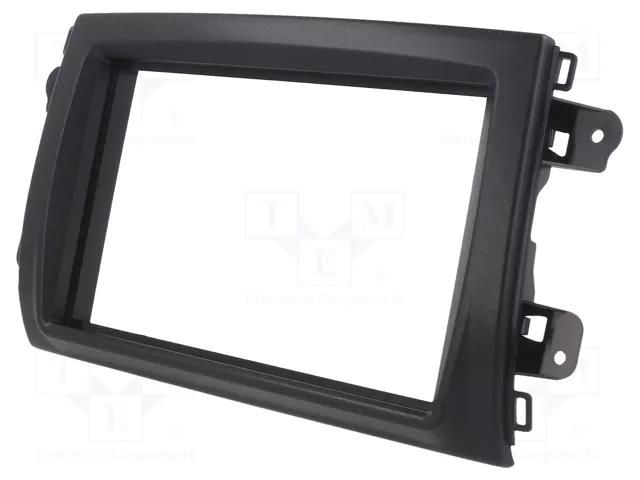 Radio frame; Fiat; 2 DIN; black PER.PIC. RAM-40.535