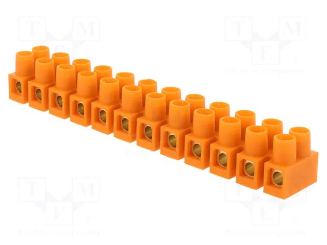 Connector: terminal block; 76A; unflamed; screw terminal; orange SIMET LTF12-16.0