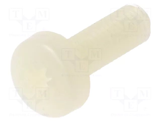 Screw; M5x16; 0.8; Head: cheese head; Pozidriv; 1.2mm; polyamide DREMEC DR8G205M5X16