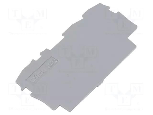 End/partition plate; grey WAGO 2002-1391