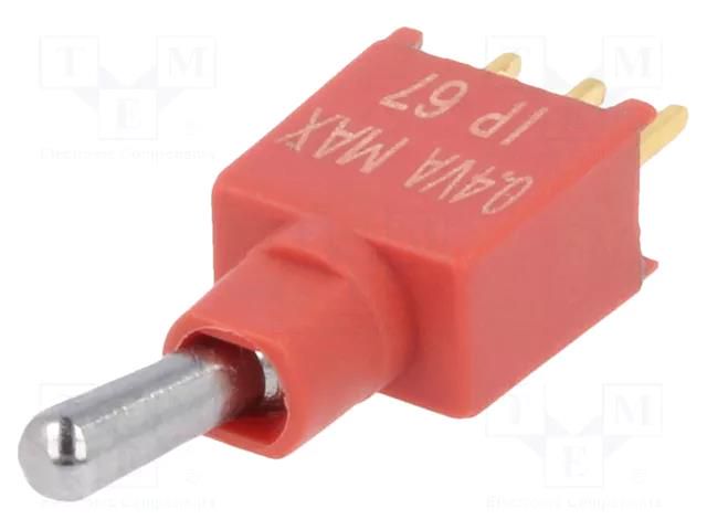 Switch: toggle; Pos: 2; SPDT; ON-ON; 0.4A/20VDC; Leads: flat pin; TST KNITTER-SWITCH TST1D