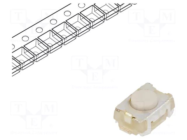 Microswitch TACT; SPST-NO; Pos: 2; 0.05A/12VDC; SMT; 1.57N; 2mm E-SWITCH TL1015AF160QG