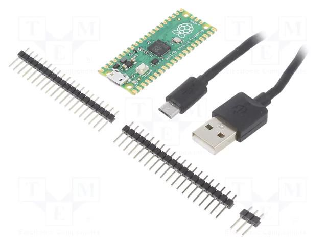 Dev.kit: Raspberry; Comp: RP2040; Uoper: 1.8÷5.5VDC; Usup: 5VDC RASPBERRY PI RPI-PICO-KIT