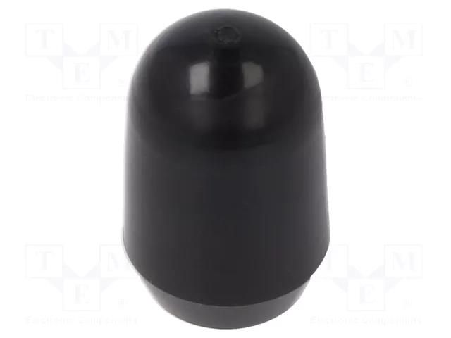 Cap; MTG; push-in; PVC; Body: black; Illumin: none KNITTER-SWITCH C2105