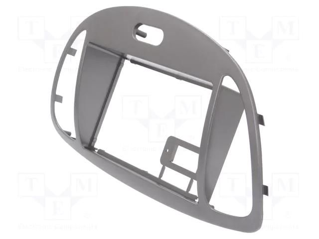 Radio frame; Hyundai; 2 DIN; silver PER.PIC. RAM-40.298.2