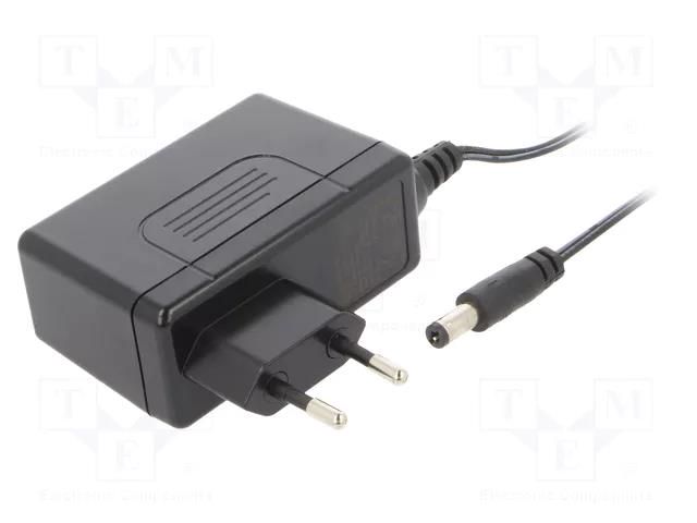 Power supply: switching; mains,plug-in; 12VDC; 30W; Out: 5,5/2,1 MEAN WELL GSV30E12-P1J