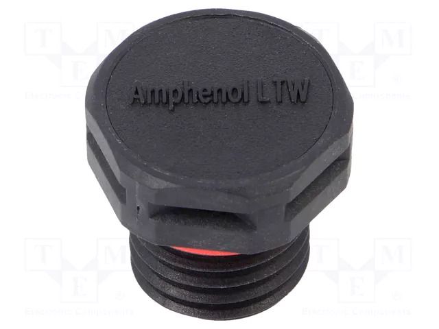 Pressure compensation device; IP68; Thread: M12; Body: black AMPHENOL VENT-PS1NBK-N8002