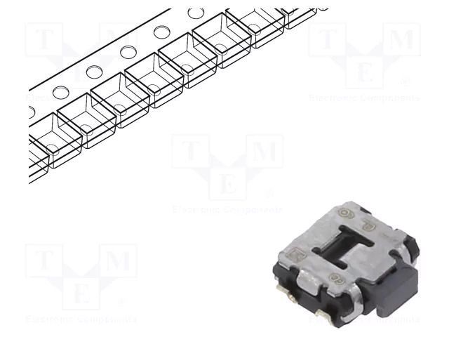 Microswitch TACT; SPST; Pos: 2; 0.05A/12VDC; SMD; none; 1.35mm PANASONIC EVQP7K01P