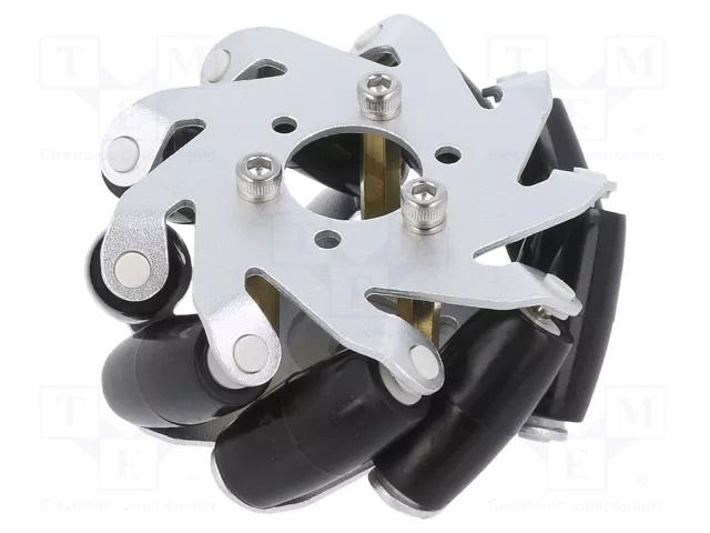 Left wheel; screw; 65mm; Plating: rubber; 1pcs. DFROBOT DF-FIT0779