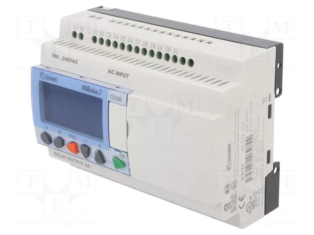 Programmable relay; IN: 12; Analog in: 0; OUT: 8; Millenium 3 Smart CROUZET CROUZET-88974053