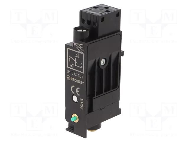 Pressure switch; 0.3÷1.2bar; stub pipes Ø4mm; OUT: SPDT; -10÷70°C CROUZET CROUZET-81513501