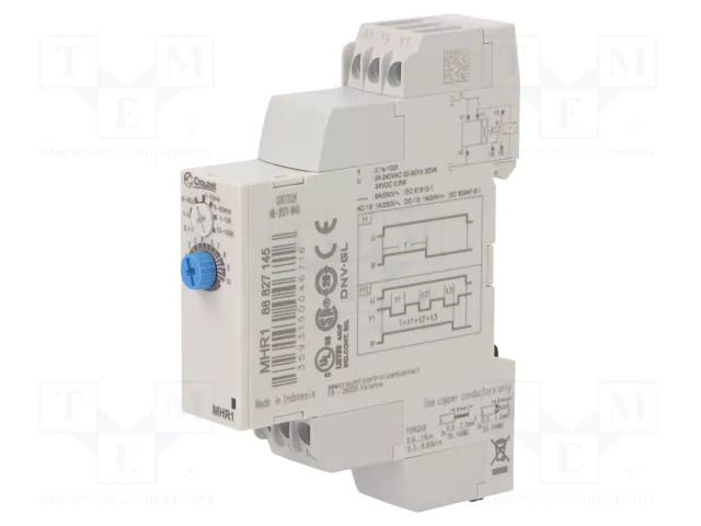 Timer; 0,1s÷100h; SPDT; 250VAC/8A; Usup: 24÷240VAC; 24VDC; -20÷60°C CROUZET CROUZET-88827145