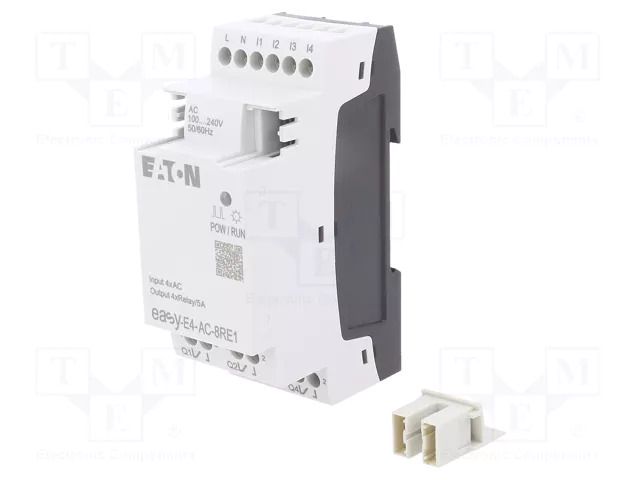 Automation module: extension; IN: 4; OUT: 8; OUT 1: relay; 5A; easyE4 EATON ELECTRIC EASY-E4-AC-8RE1