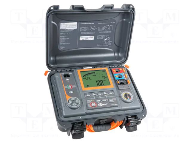 Meter: insulation resistance; LCD; 0÷999nF,1÷49.99uF; IP67 SONEL MIC-15K1-ENG