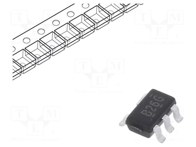 IC: digital; bus buffer; Ch: 1; SMD; SOT23-5; 4.5÷5.5VDC; -40÷125°C TEXAS INSTRUMENTS SN74AHCT1G126DBVR