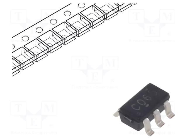 IC: digital; buffer,inverting,line driver; Ch: 2; CMOS; SMD; 74LVC TEXAS INSTRUMENTS SN74LVC2G06DBVR