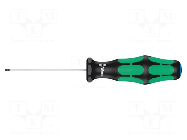 Screwdriver; hex key,spherical; HEX 1.5mm; Blade length: 60mm WERA WERA.05022795001