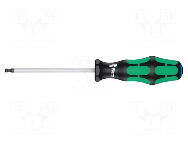Screwdriver: standard; hex key,spherical; HEX 4mm WERA WERA.05022810001