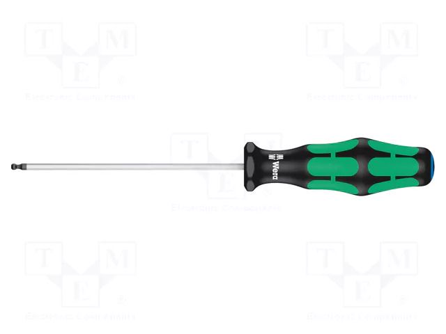 Screwdriver: standard; hex key,spherical; HEX 2.5mm WERA WERA.05138070001