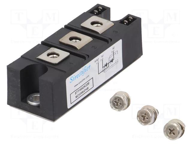 Double series; 2.2kV; 165A; Ifmax: 300A; 34MM; Ufmax: 1.36V; screw SIRECTIFIER STT165GK22B-SIR
