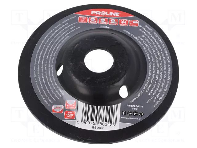 Grinding wheel; 125mm; prominent,with rasp PROLINE PRE-86242