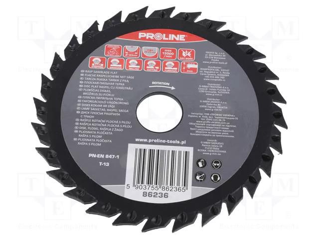 Cutting wheel; Ø: 125mm; with rasp; Ømount.hole: 22.23mm PROLINE PRE-86236