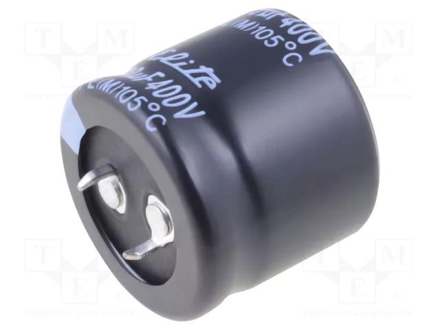 Capacitor: electrolytic; SNAP-IN; 100uF; 400VDC; Ø30x25mm; ±20% Elite PL2G101MND3025