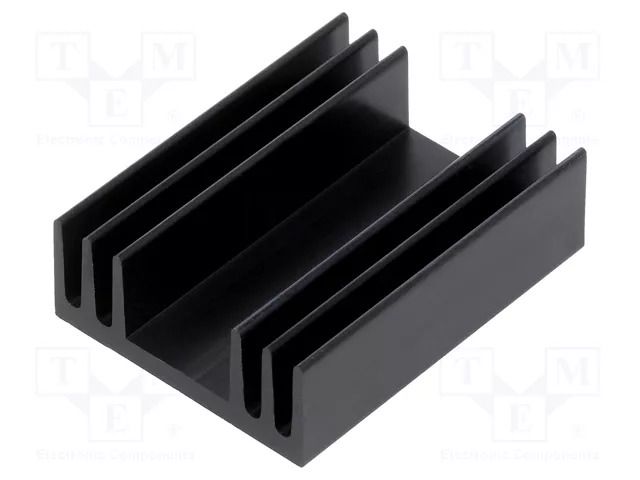Heatsink: extruded; grilled; black; L: 37.5mm; W: 29mm; H: 11.5mm SEIFERT ELECTRONIC KL-129/37.5/SW