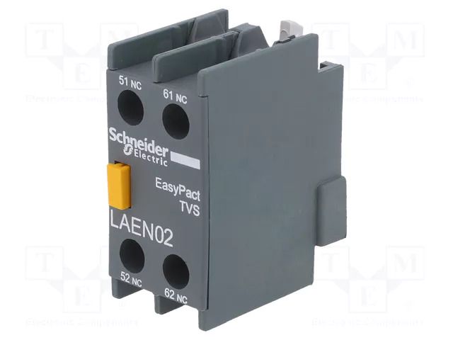 Auxiliary contacts; Easy TeSys; Leads: screw terminals; front SCHNEIDER ELECTRIC LAEN02