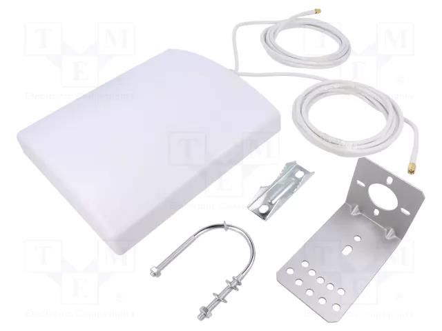 Antenna; white; SMA; 50W; 700÷3800MHz; 50Ω; 3m; 14dBi; -20÷85°C; RG58 QOLTEC QOLTEC-57022