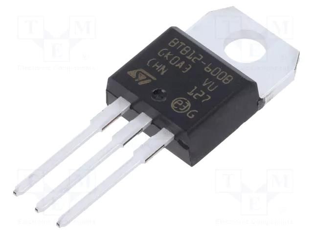 Triac; 600V; 12A; TO220AB; Igt: 50mA STMicroelectronics BTB12-600BRG