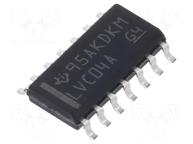 IC: digital; NOT; Ch: 6; CMOS; SMD; SO14; 1.65÷3.6VDC; -40÷125°C; tube TEXAS INSTRUMENTS SN74LVC04AD