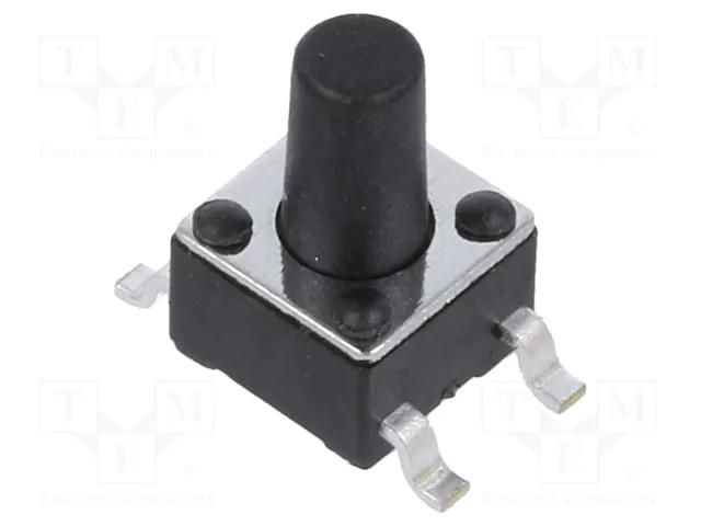 Microswitch TACT; SPST-NO; Pos: 2; 0.05A/12VDC; SMT; 1.57N; 7mm E-SWITCH TL3305CF160QG