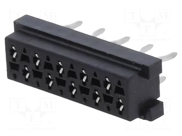 Connector: Micro-MaTch; socket; female; PIN: 10; straight; THT; 2x5 TE Connectivity 1-2178710-0/C